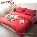 High Quality Hotel Bedding Linen Supplier 100% 60s Cotton Plain White Bed Sheets Set frame embroidery